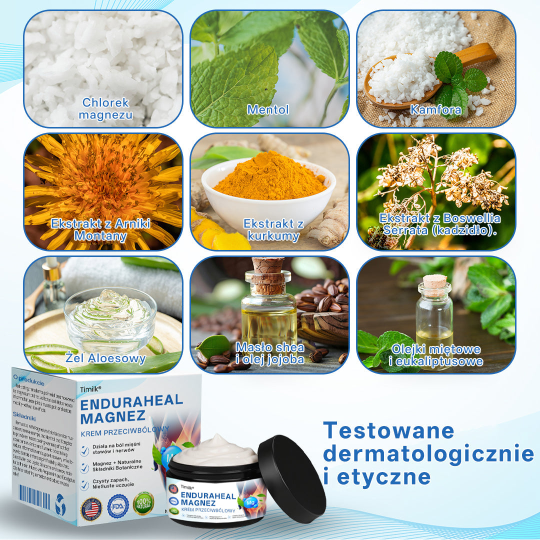 ✨✨✨ Timilk® – 🌿 Krem Magnezowy na Uśmierzanie Bólu 💪 (Artretyzm, Neuropatia, Reumatyzm, Urazy Sportowe i Więcej) ✨