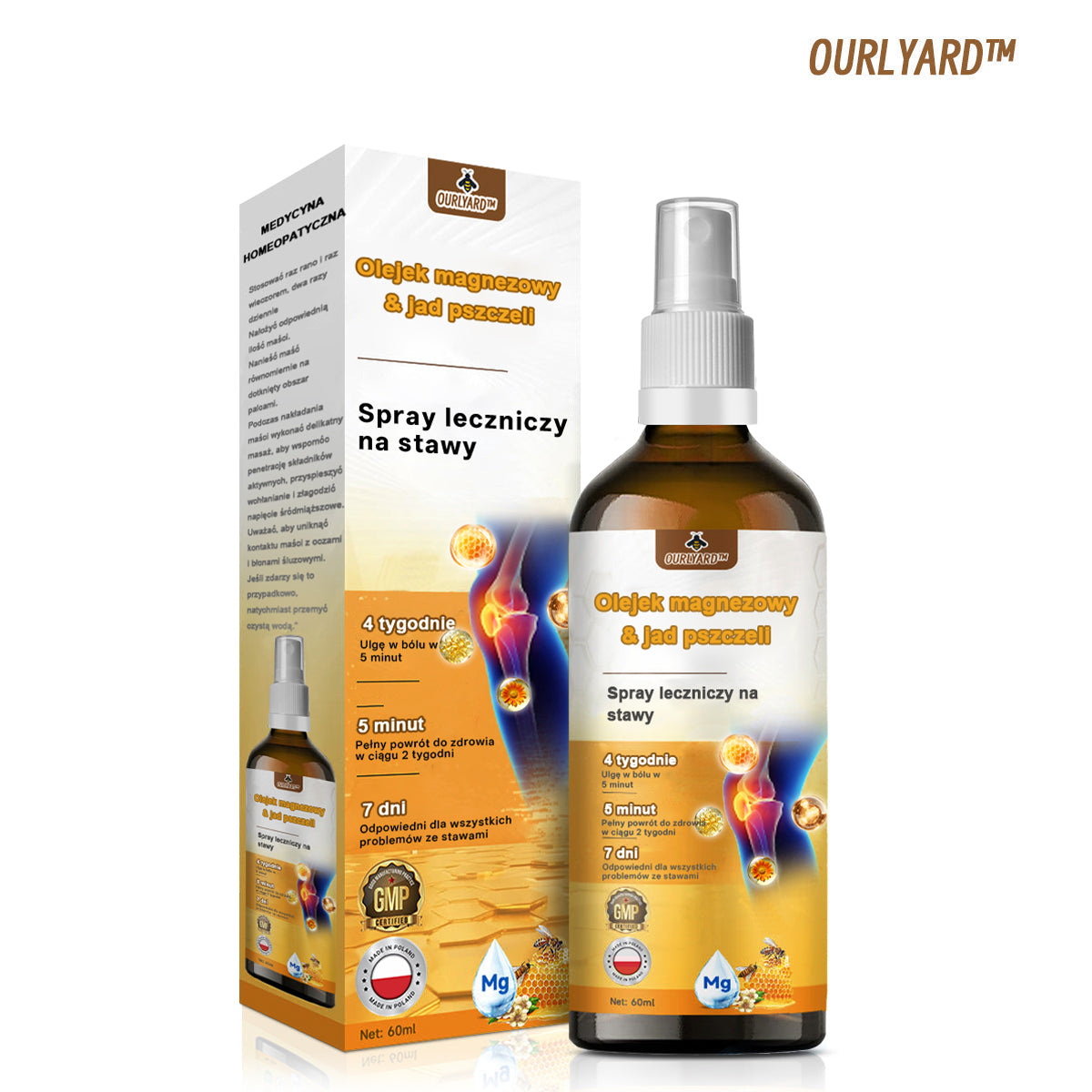 ✨✨✨✨Oficjalny sklep: Ouryard™ Olej magnezowy i miód w sprayu do naprawy stawów👨⚕️Zatwierdzony przez Polską Agencję Leków, Wyrobów Medycznych i Produktów Biologicznych (URPL)🔥