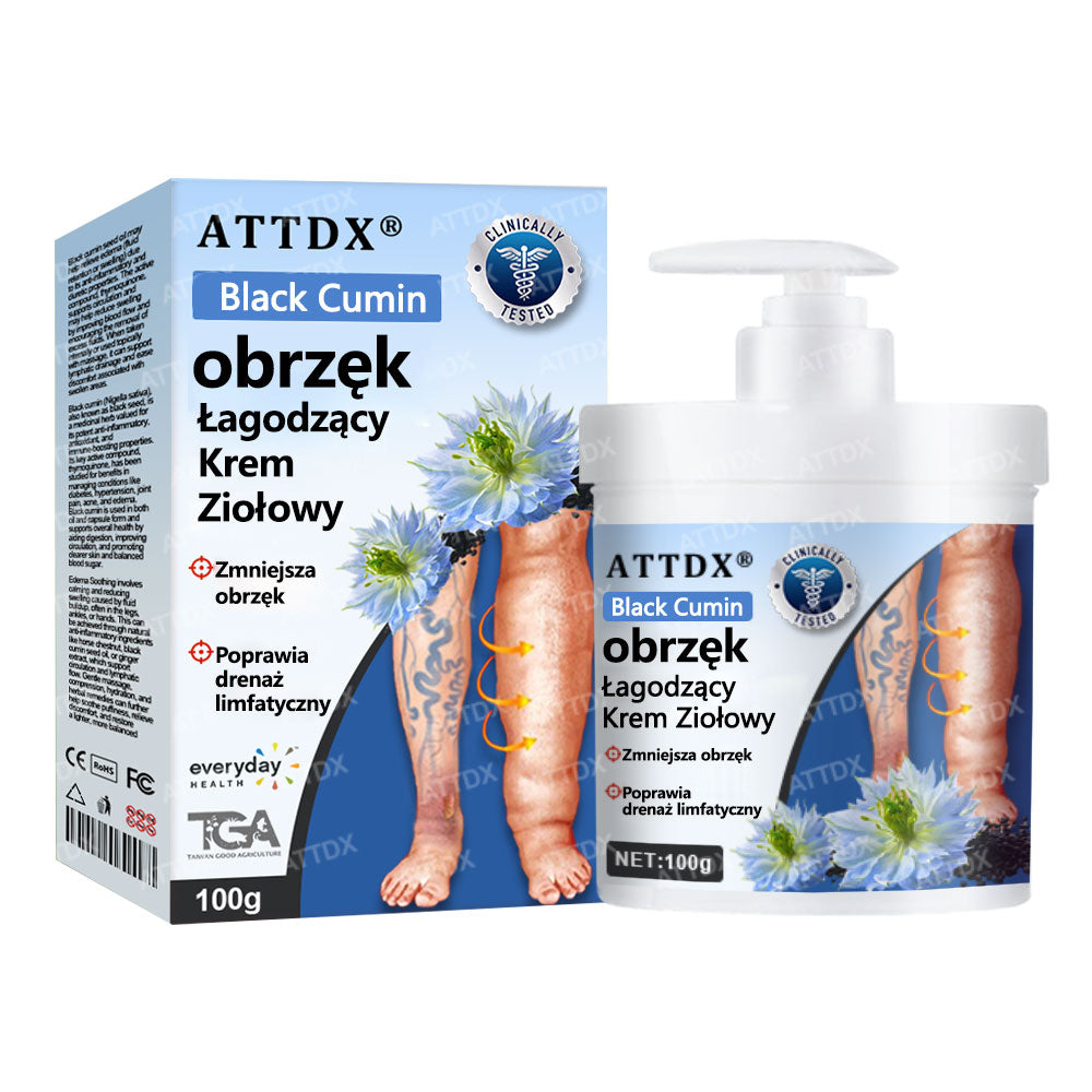 💧💧💧ATTDX® Krem ziołowy łagodzący obrzęki z czarnuszką