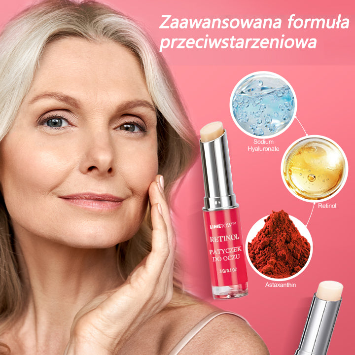 LIMETOW™ Retinol Eye Stick✅ redukuje drobne zmarszczki, opuchliznę i cienie pod oczami🌟