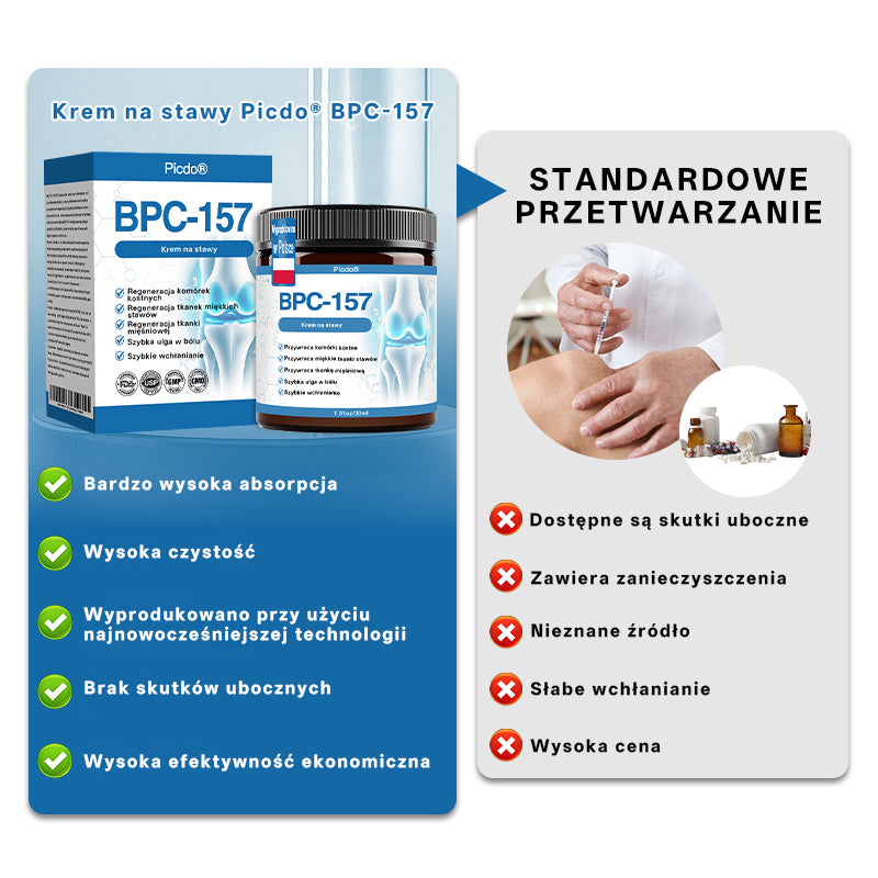 ⭐𝖯𝗂𝖼𝗱𝗈® BPC-157 Krem regenerujący stawy 🦴 Skutecznie łagodzi artretyzm, neuropatię, reumatyzm, kontuzje sportowe i wiele więcej 👍👍