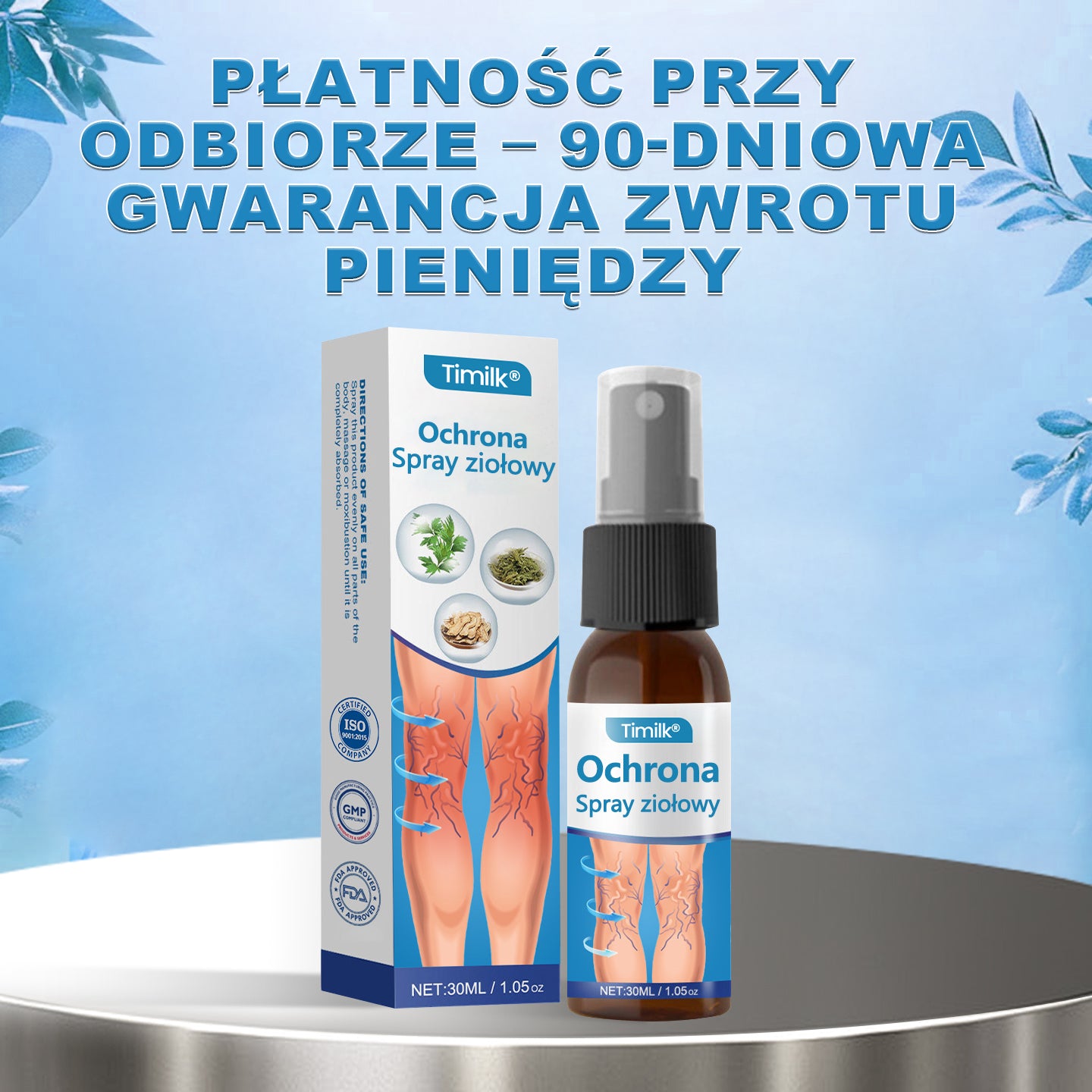 💧💧Timilk® VeinGuard Herbal Spray- Klinicznie udowodniono, że eliminuje żylaki w zaledwie 7 dni!