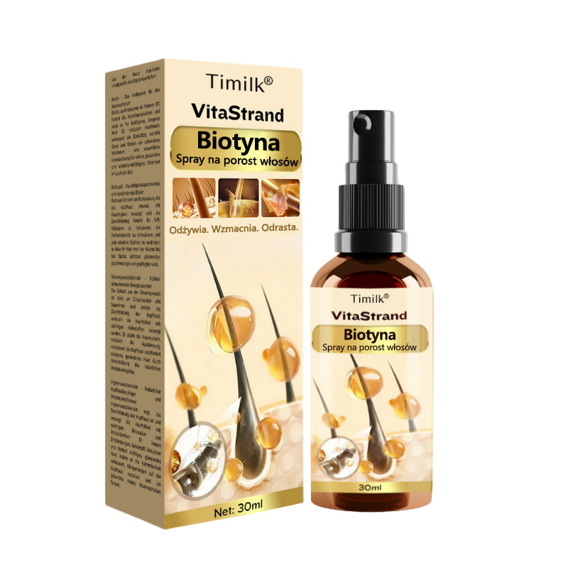 Timilk® VitaStrand Biotin Hair Growth Spray✅ Gęste, lśniące włosy w zaledwie kilka tygodni