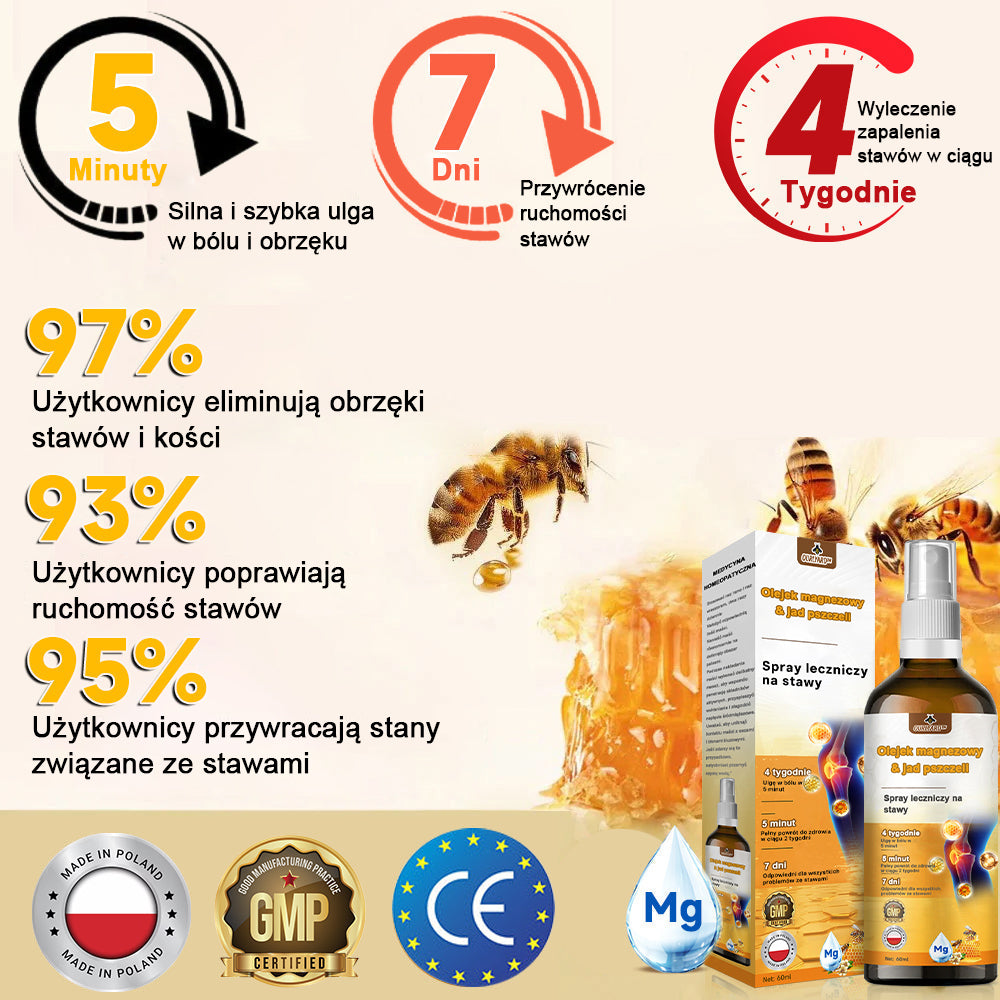 ✨✨✨✨Oficjalny sklep: Ouryard™ Olej magnezowy i miód w sprayu do naprawy stawów👨⚕️Zatwierdzony przez Polską Agencję Leków, Wyrobów Medycznych i Produktów Biologicznych (URPL)🔥