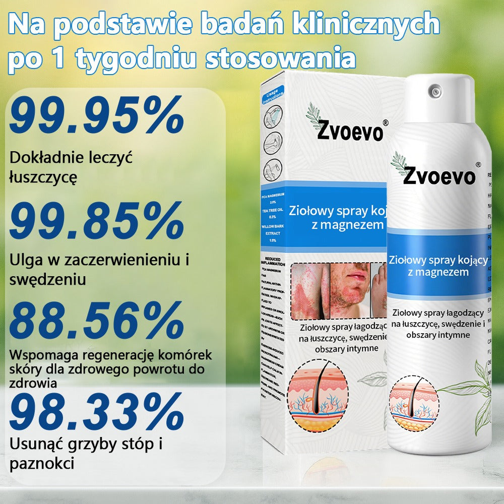 Oficjalny sklep✅: Zvoevo®Magnezowy spray ziołowy na łuszczycę⚕️Certyfikowany przez URPL (ulga w łuszczycy i egzemie, poprawa stanu bakteryjnych infekcji narządów płciowych oraz leczenie trądziku i przebarwień)✨✨✨✨