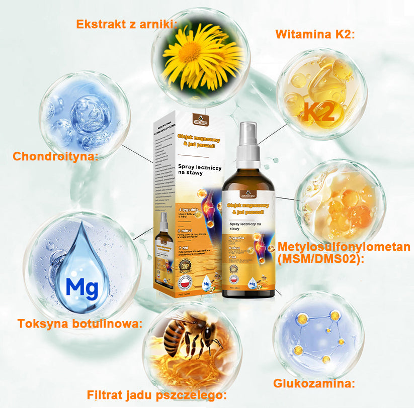 ✨✨✨✨Oficjalny sklep: Ouryard™ Olej magnezowy i miód w sprayu do naprawy stawów👨⚕️Zatwierdzony przez Polską Agencję Leków, Wyrobów Medycznych i Produktów Biologicznych (URPL)🔥