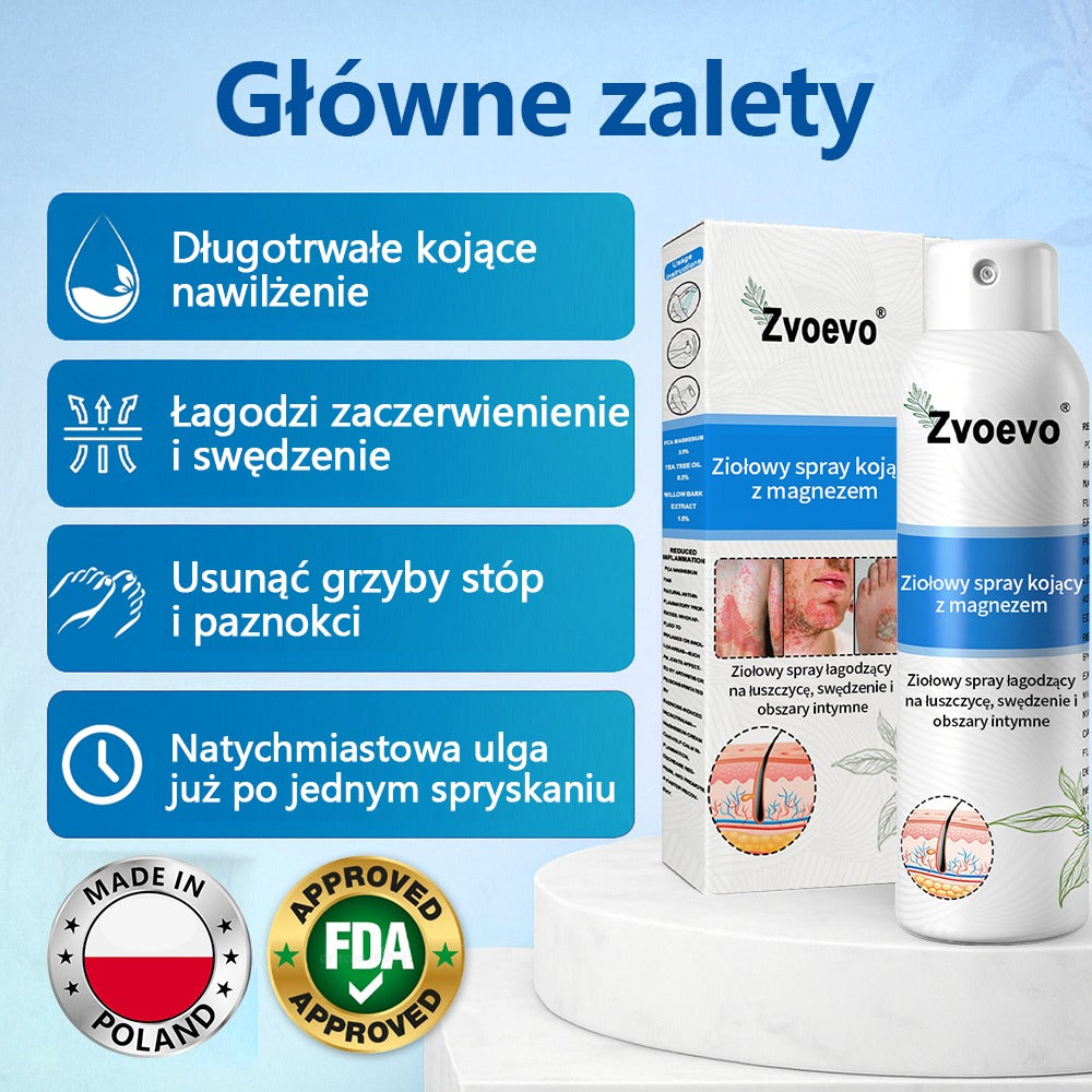 Oficjalny sklep✅: Zvoevo®Magnezowy spray ziołowy na łuszczycę⚕️Certyfikowany przez URPL (ulga w łuszczycy i egzemie, poprawa stanu bakteryjnych infekcji narządów płciowych oraz leczenie trądziku i przebarwień)✨✨✨✨