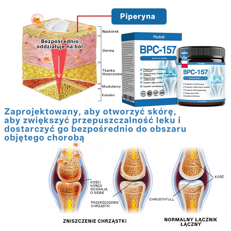 ⭐𝖯𝗂𝖼𝗱𝗈® BPC-157 Krem regenerujący stawy 🦴 Skutecznie łagodzi artretyzm, neuropatię, reumatyzm, kontuzje sportowe i wiele więcej 👍👍