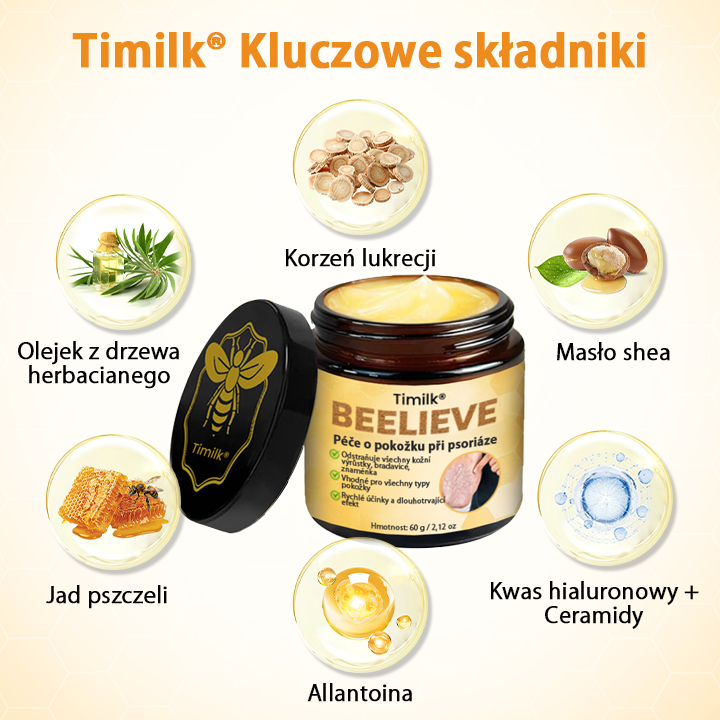 Timilk® BeeLieve Łuszczyca Pielęgnacja skóry🌿🌿🌿