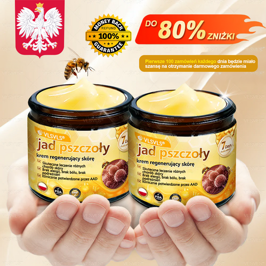 🔥🔥🔥VLSVLS® Krem z jadem pszczelim do regeneracji skóry (👨‍⚕‍ odpowiedni dla wszystkich grup wiekowych, polecany przez AAD)