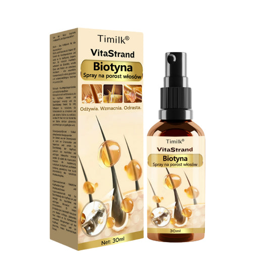 Timilk® VitaStrand Biotin Hair Growth Spray✅ Gęste, lśniące włosy w zaledwie kilka tygodni
