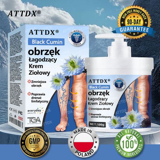 💧💧💧ATTDX® Krem ziołowy łagodzący obrzęki z czarnuszką