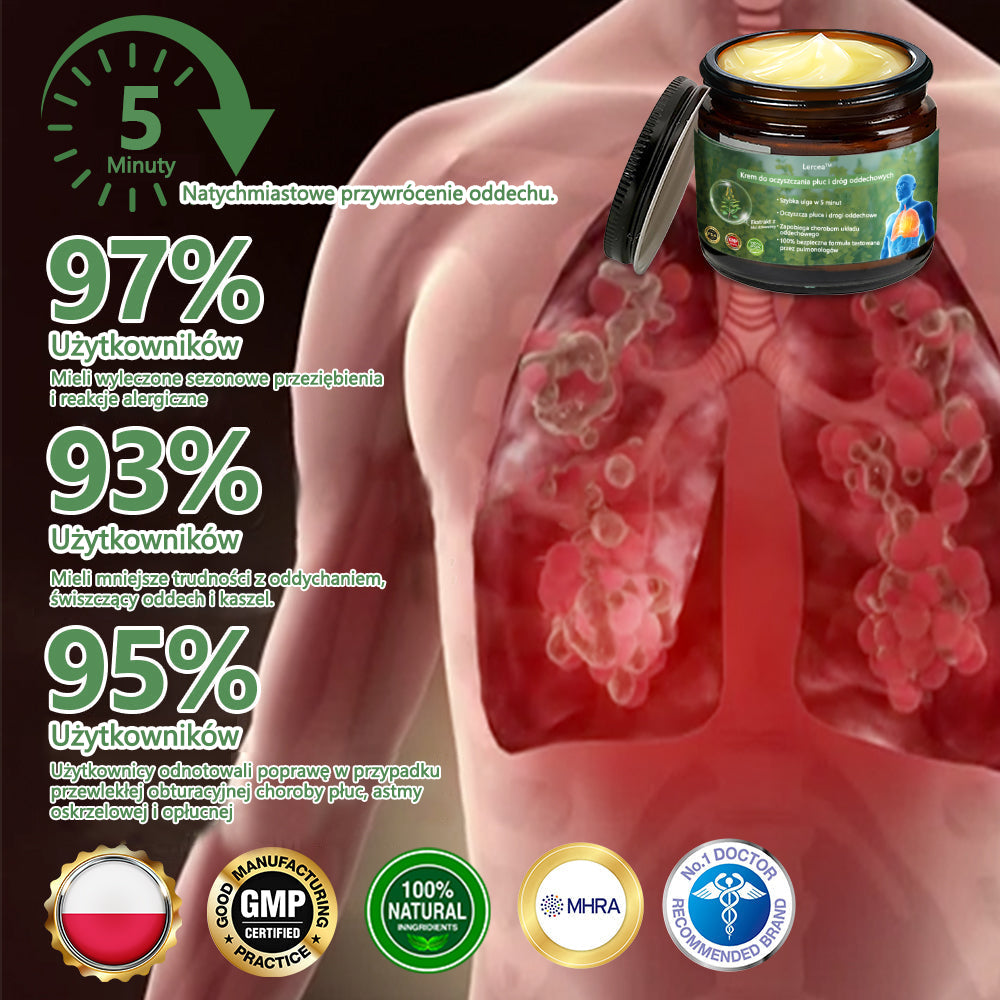 [Noworoczna oferta specjalna] Lercea™ Krem regenerujący płuca z dziewanny💥 💥- zatwierdzony przez British Thoracic Society w celu wspierania zdrowia płuc👑👑