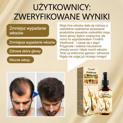 Timilk® VitaStrand Biotin Hair Growth Spray✅ ✅Gęste, lśniące włosy w zaledwie kilka tygodni